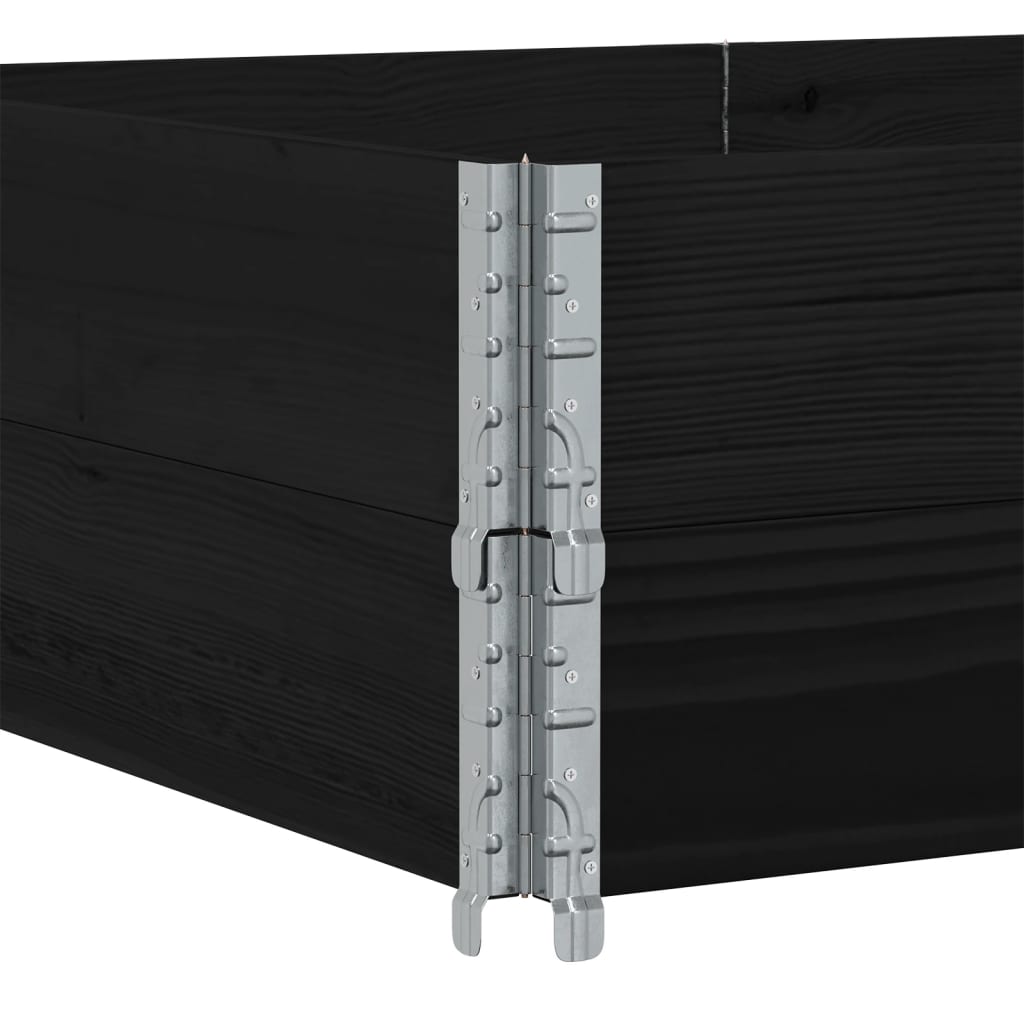 2 db fekete tömör fenyőfa raklapmagasító 150 x 100 cm 6