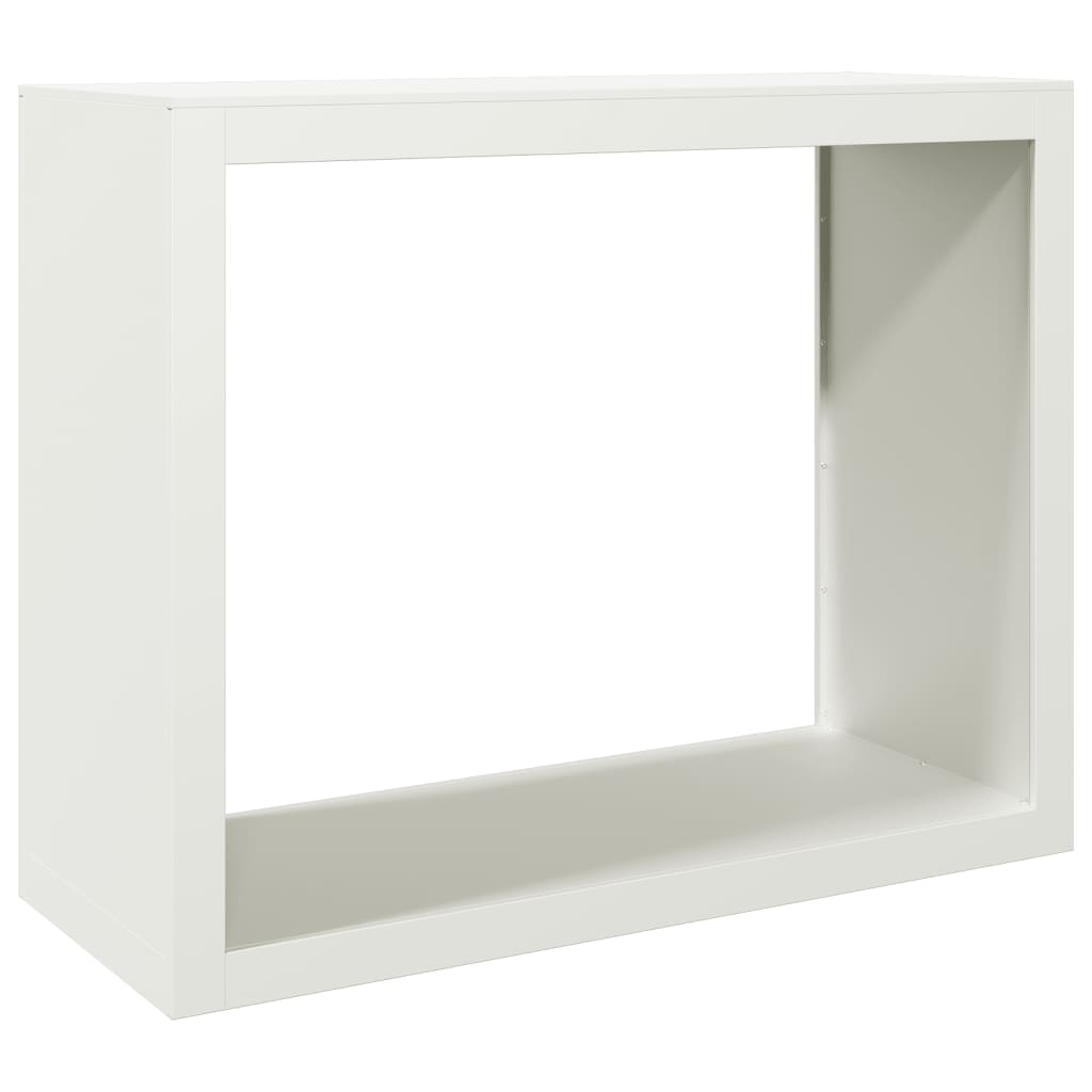 Fehér acél tűzifatároló 100 x 40 x 80 cm 2