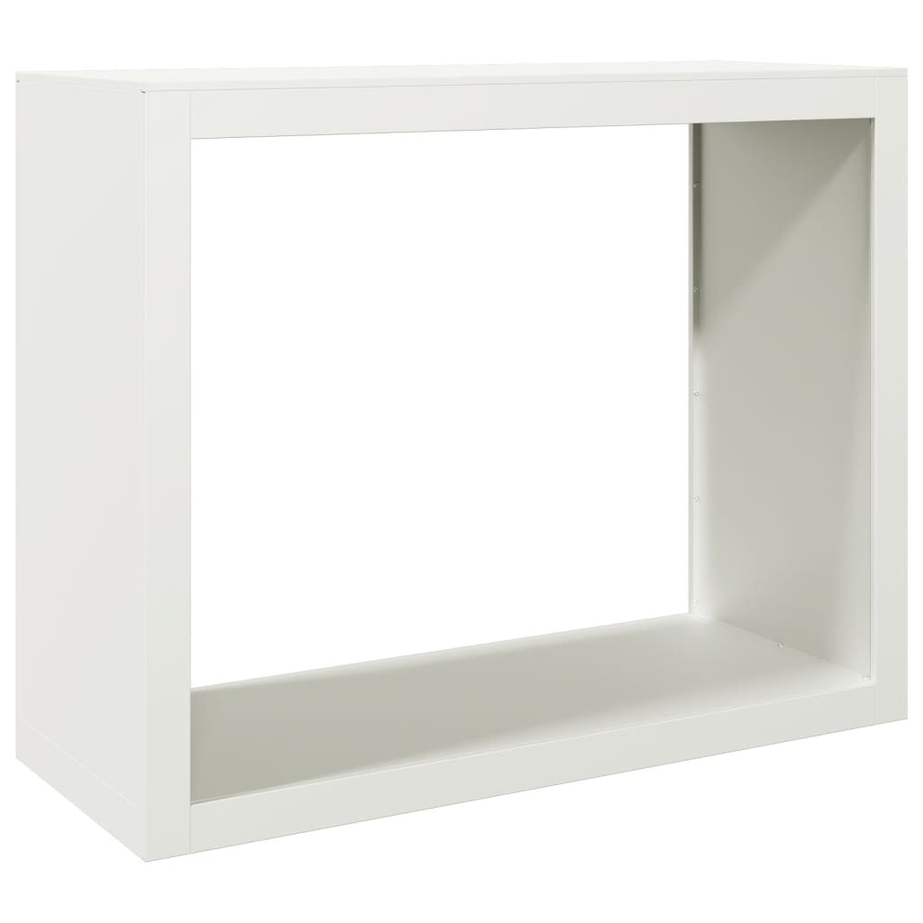 Fehér acél tűzifatároló 100 x 40 x 80 cm 6