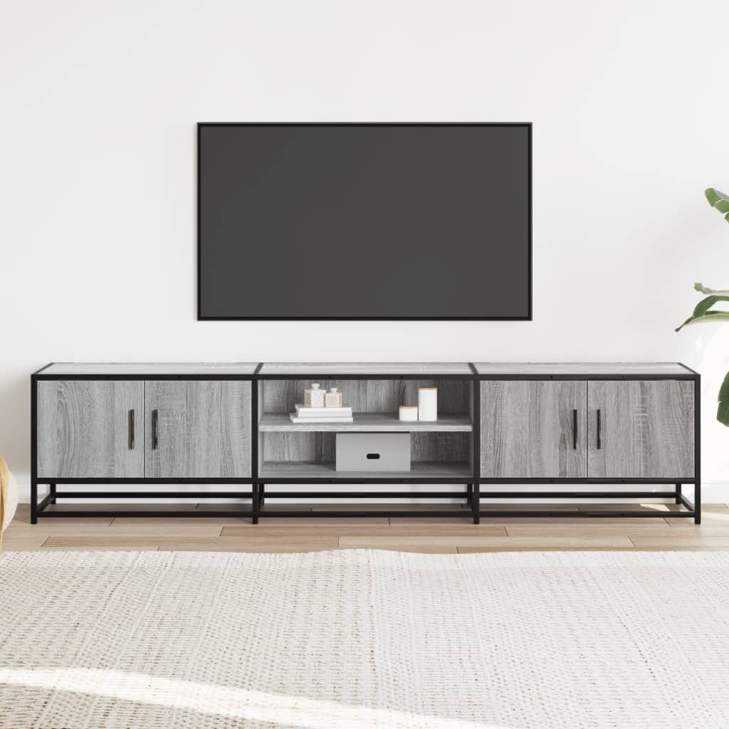 Szürke sonoma színű szerelt fa TV-szekrény 180 x 35 x 41 cm 3