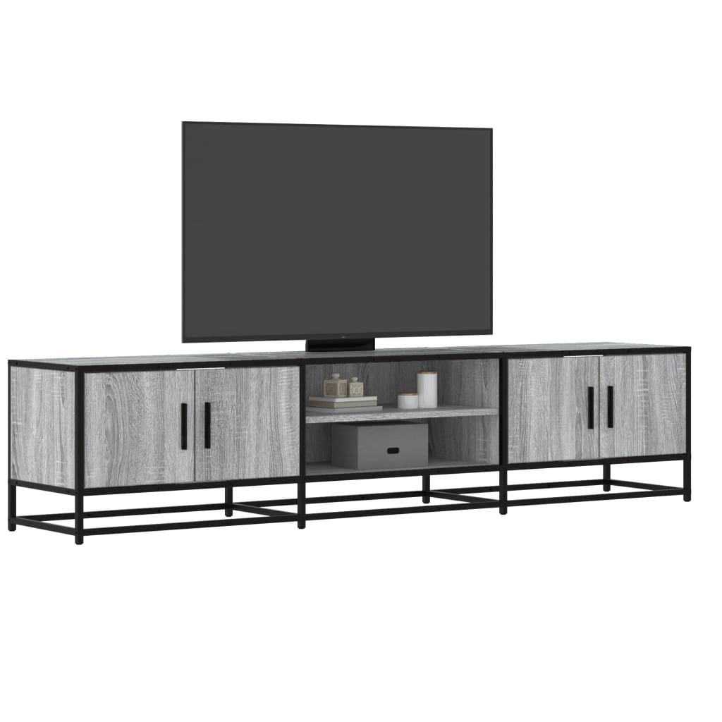 Szürke sonoma színű szerelt fa TV-szekrény 180 x 35 x 41 cm