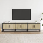 Sonoma tölgy színű szerelt fa TV-szekrény 180 x 35 x 41 cm 3