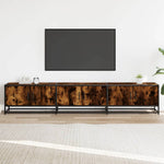 Füstös tölgy színű szerelt fa TV-szekrény 210 x 35 x 41 cm 3