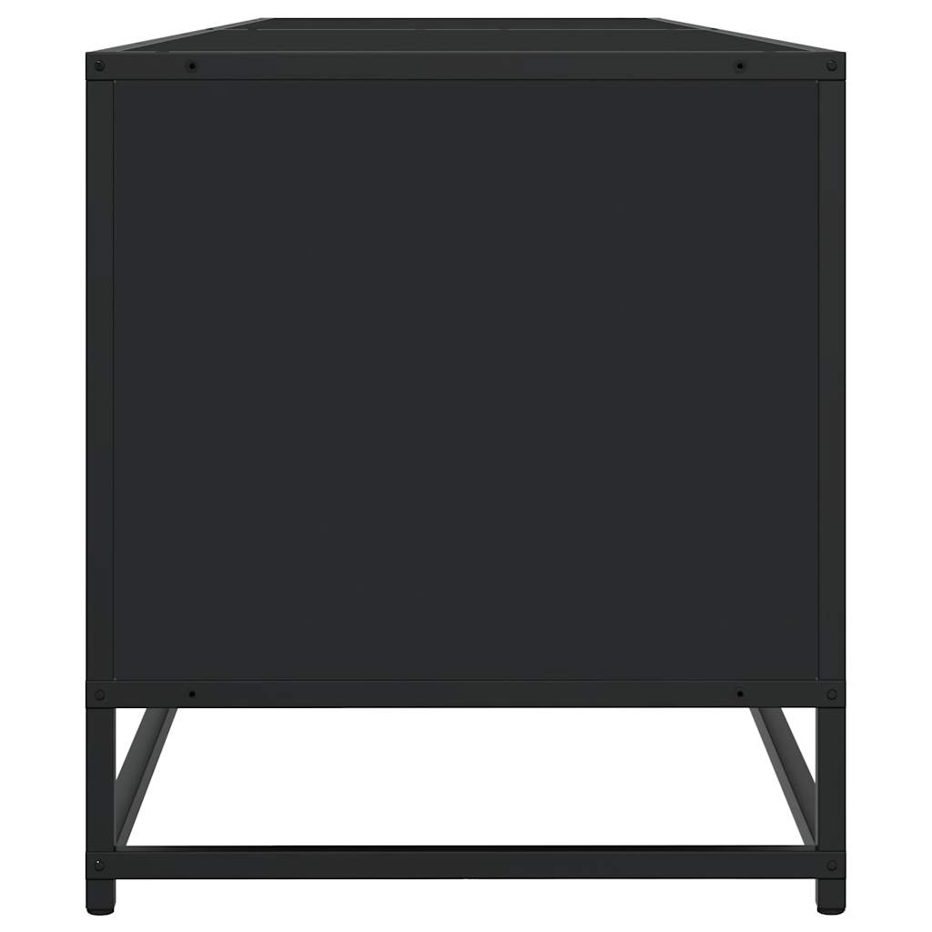 Fekete szerelt fa TV-szekrény 180,5 x 40 x 46 cm 6