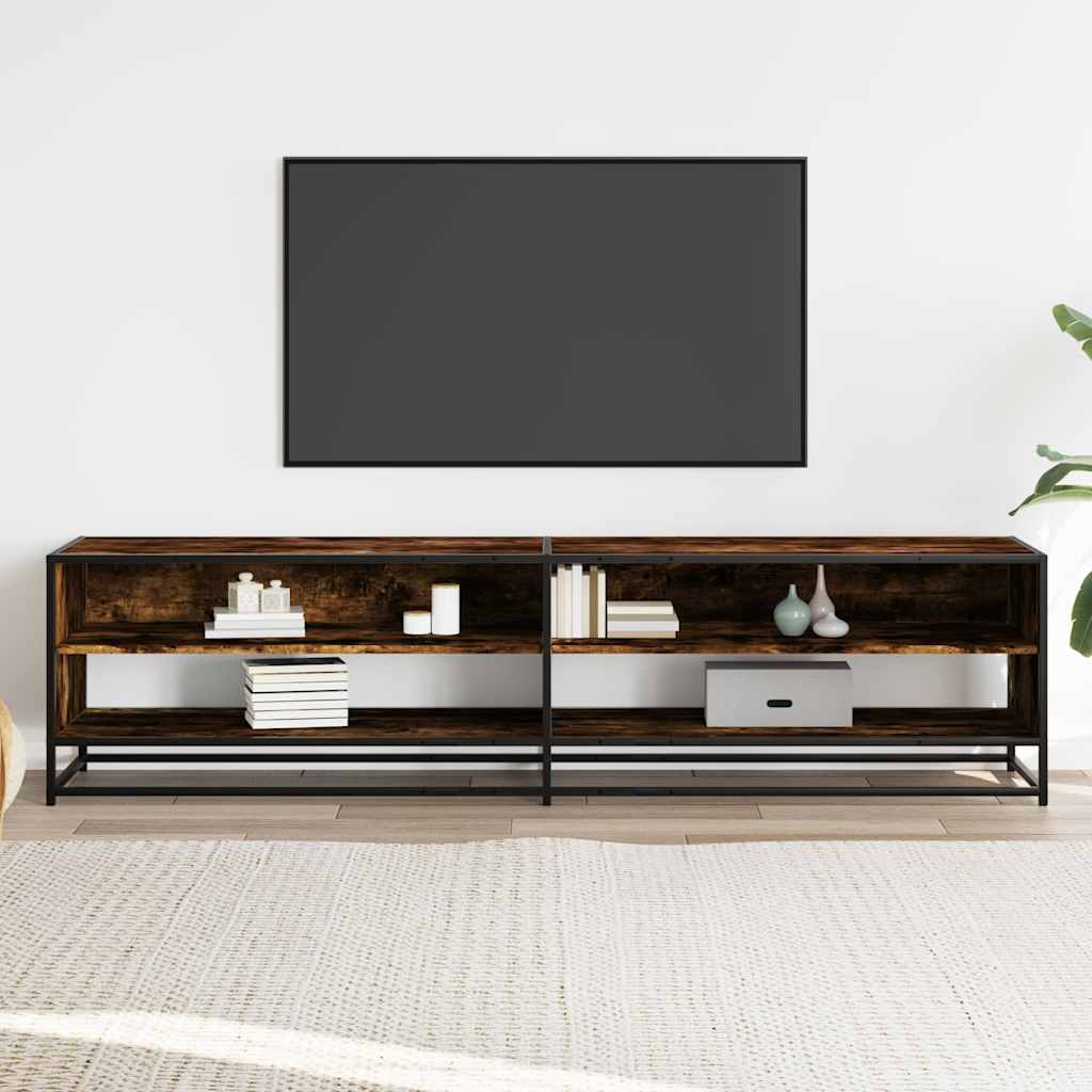 Füstös tölgy színű szerelt fa TV-szekrény 180,5 x 40 x 46 cm 3
