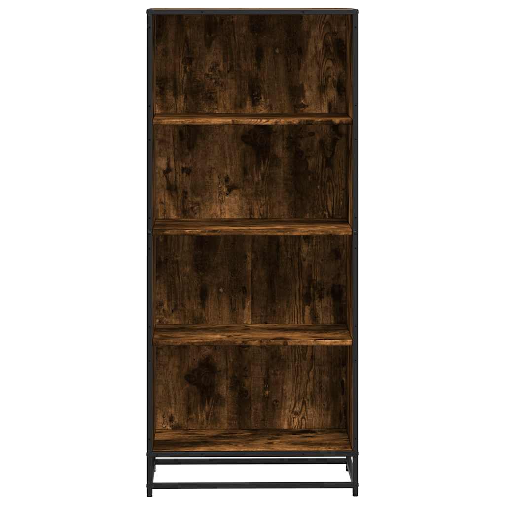 Füstös tölgy színű szerelt fa könyvszekrény 60 x 35 x 139 cm 4