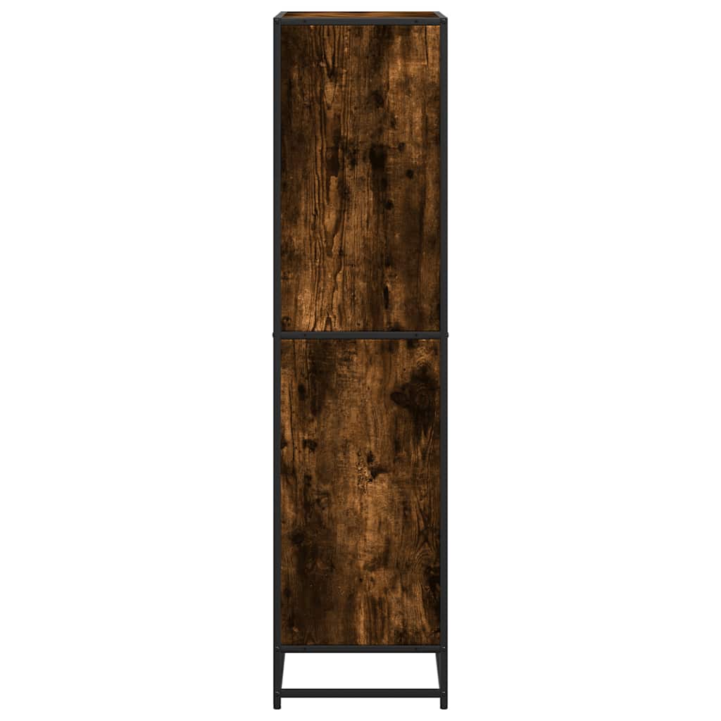 Füstös tölgy színű szerelt fa könyvszekrény 60 x 35 x 139 cm 5