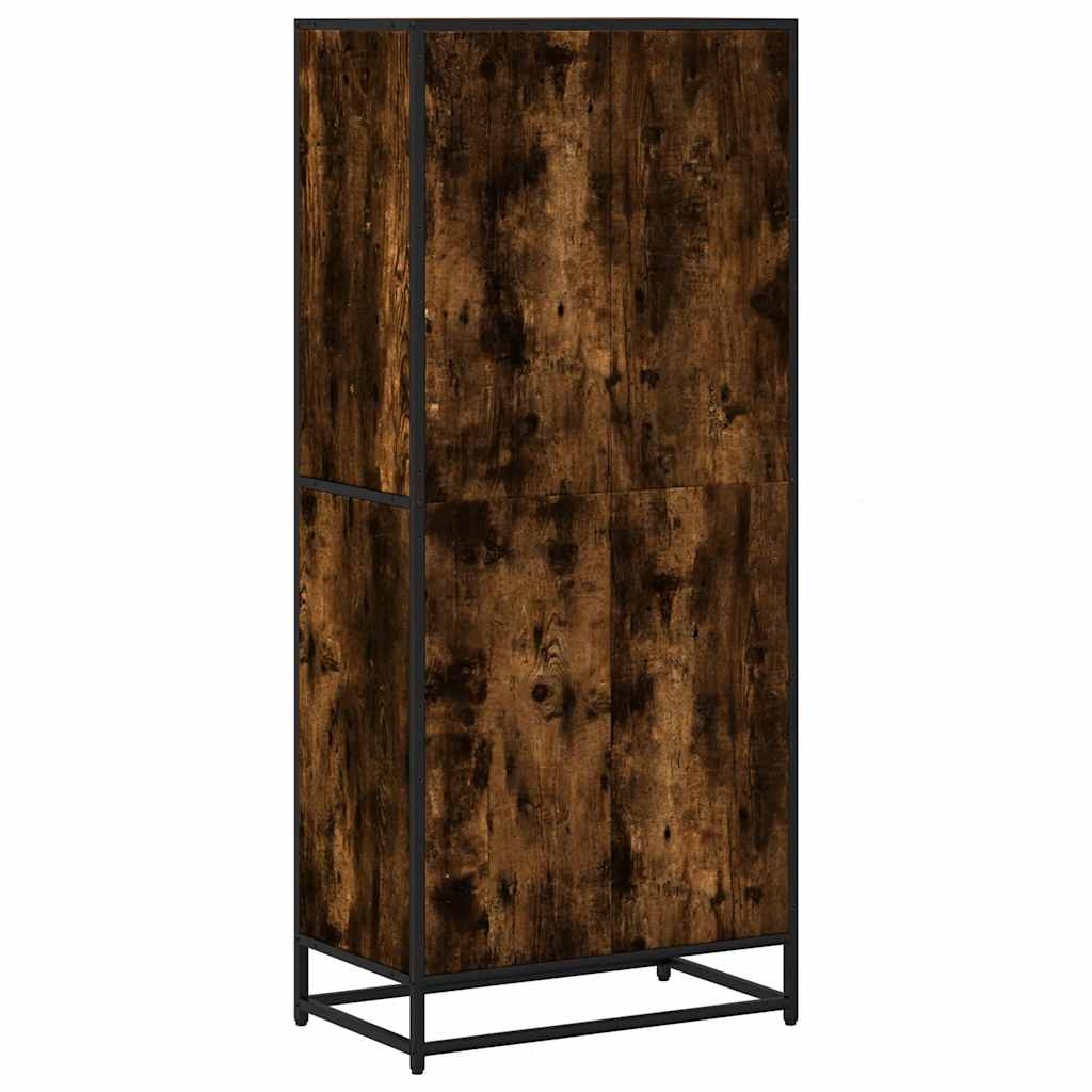 Füstös tölgy színű szerelt fa könyvszekrény 60 x 35 x 139 cm 6