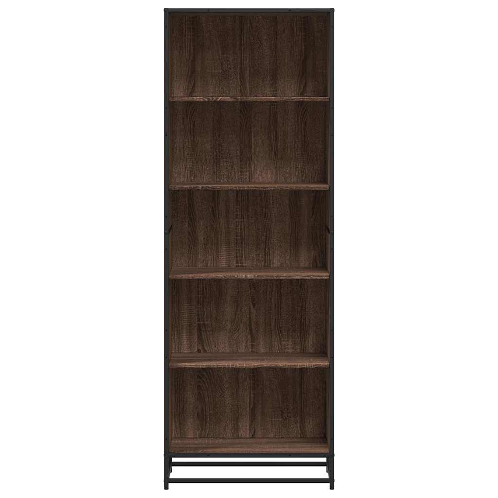 Barna tölgy színű szerelt fa könyvszekrény 60 x 35 x 170,5 cm 4