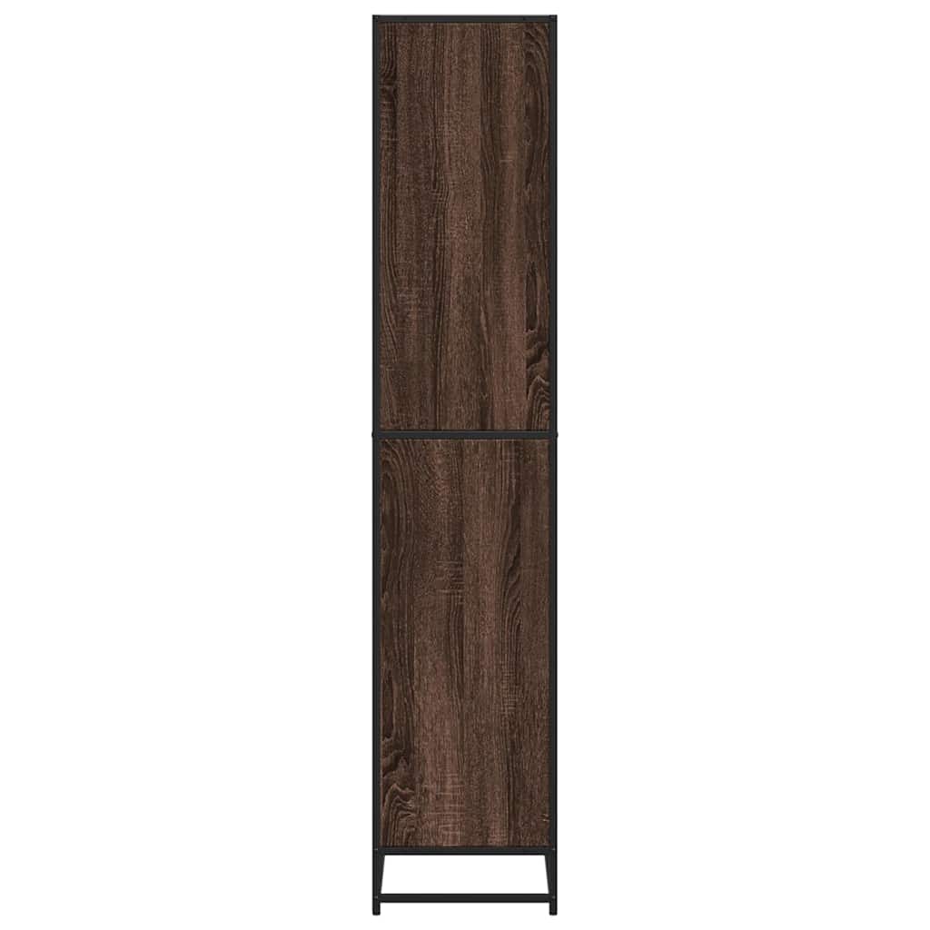Barna tölgy színű szerelt fa könyvszekrény 60 x 35 x 170,5 cm 5