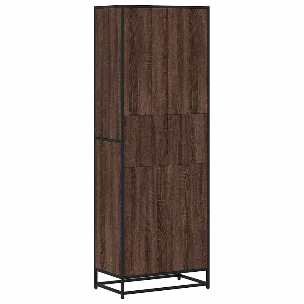 Barna tölgy színű szerelt fa könyvszekrény 60 x 35 x 170,5 cm 6