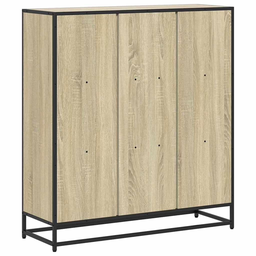 Sonoma tölgy szerelt fa és fém könyvszekrény 97,5x33x107,5 cm 6