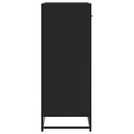 Fekete szerelt fa és fém cipőszekrény 75 x 38 x 97,5 cm 5