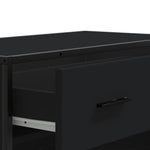 Fekete szerelt fa és fém cipőszekrény 75 x 38 x 97,5 cm 8