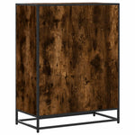 Füstös tölgy színű szerelt fa és fém cipőszekrény 75x38x97,5 cm 6