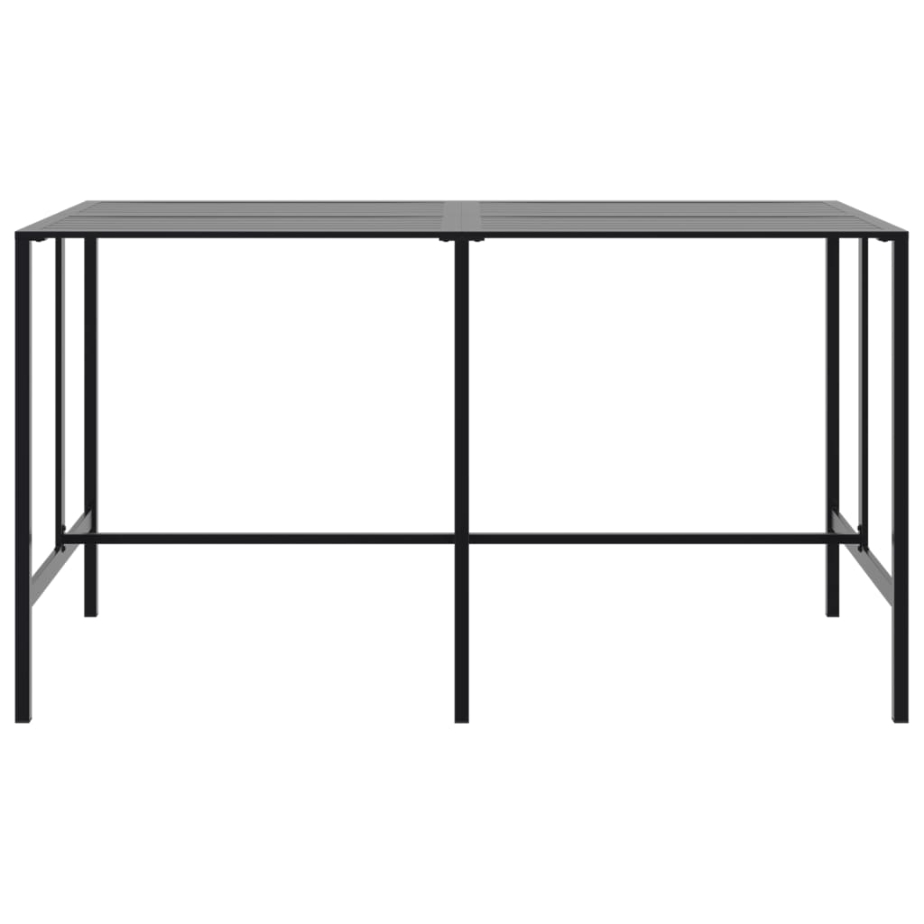 Fekete porszórt acél bárasztal 200 x 100 x 110 cm 3