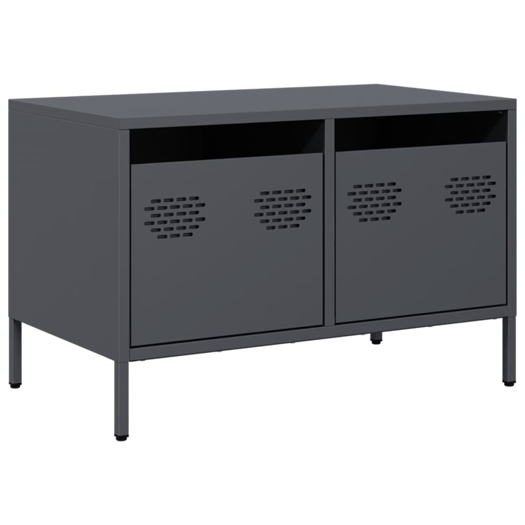 Antracitszürke hidegen hengerelt acél TV-szekrény 68x39x43,5 cm 2