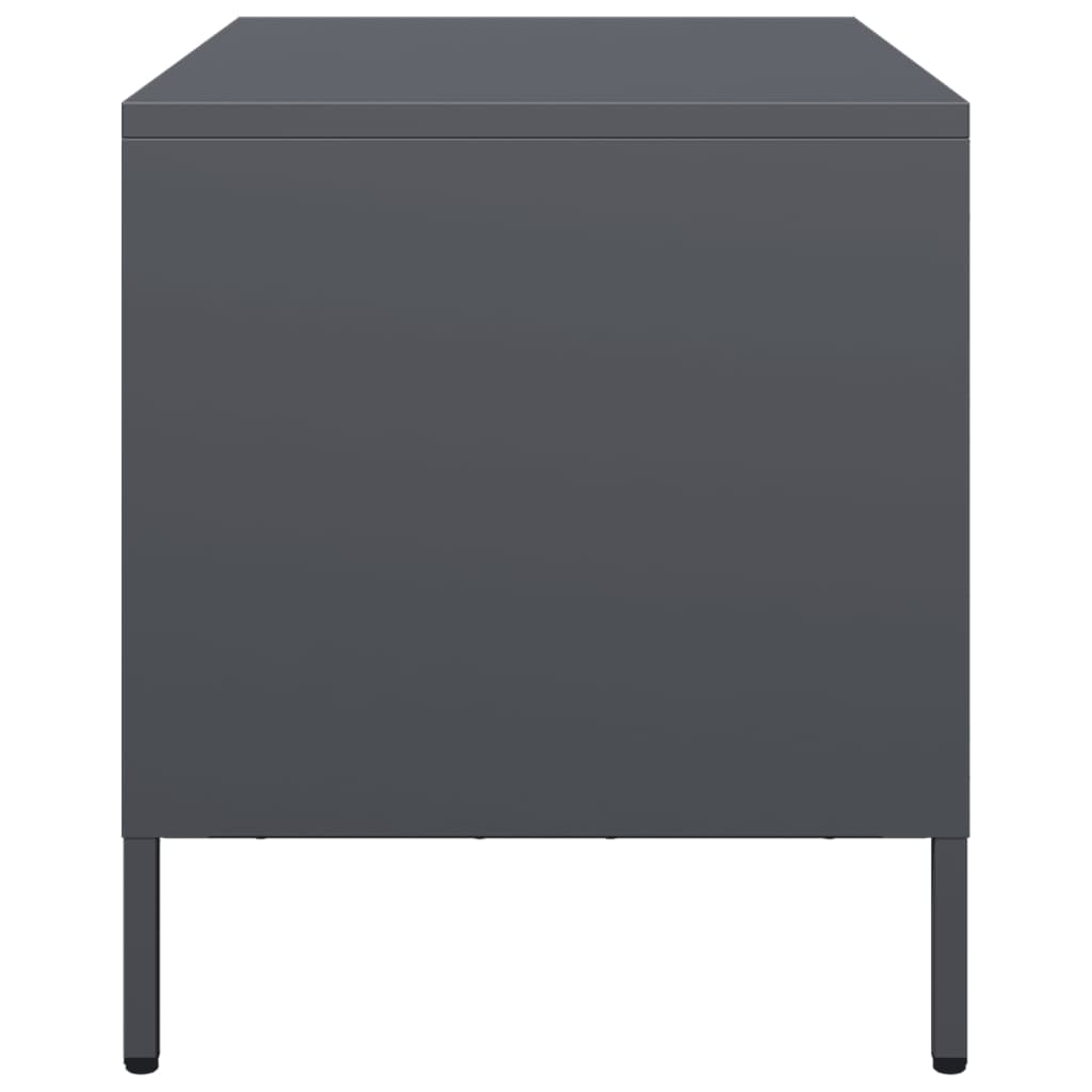 Antracitszürke hidegen hengerelt acél TV-szekrény 68x39x43,5 cm 6