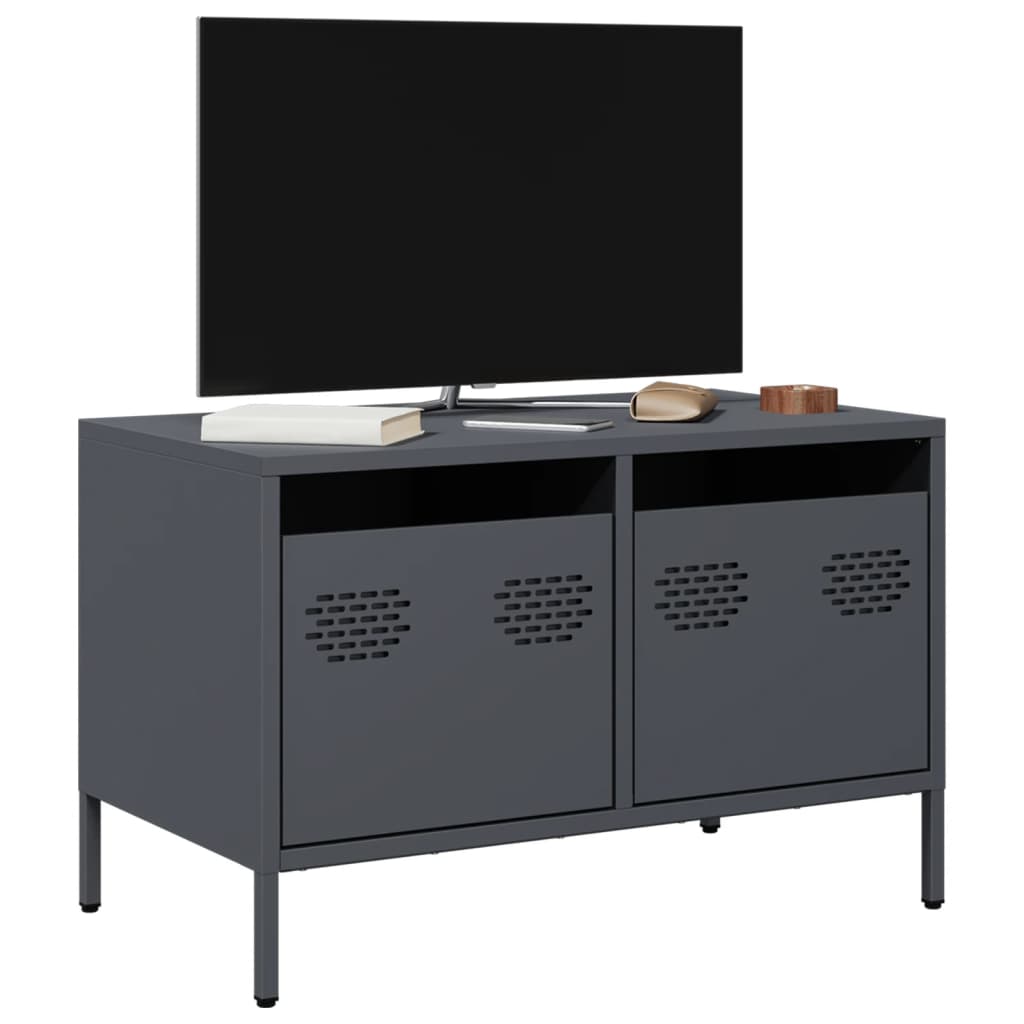 Antracitszürke hidegen hengerelt acél TV-szekrény 68x39x43,5 cm