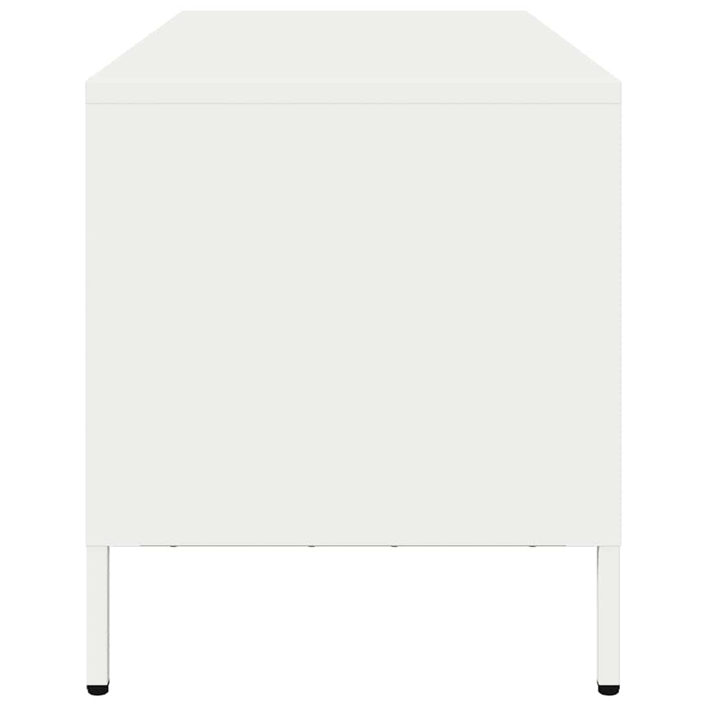 Fehér hidegen hengerelt acél TV-szekrény 101,5 x 39 x 43,5 cm 6