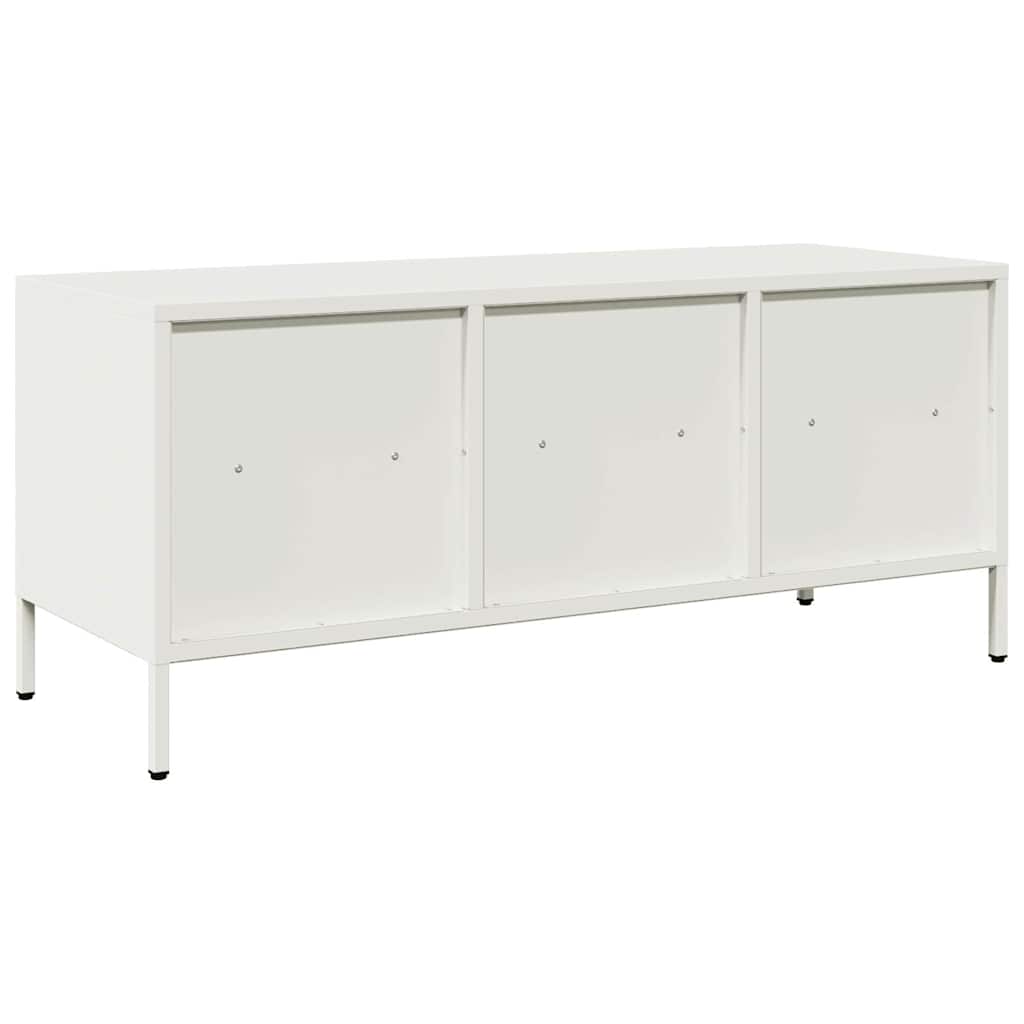 Fehér hidegen hengerelt acél TV-szekrény 101,5 x 39 x 43,5 cm 7