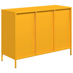 Mustársárga hideghengerelt acél tálalószekrény 101,5x39x73,5 cm 7