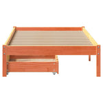 Viaszbarna tömör fenyőfa ágy matrac nélkül 100 x 200 cm 4