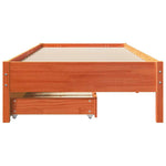Viaszbarna tömör fenyőfa ágy matrac nélkül 90 x 200 cm 4