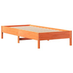 Viaszbarna tömör fenyőfa ágy matrac nélkül 90 x 200 cm 5