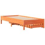 Viaszbarna tömör fenyőfa ágy matrac nélkül 90 x 200 cm 8
