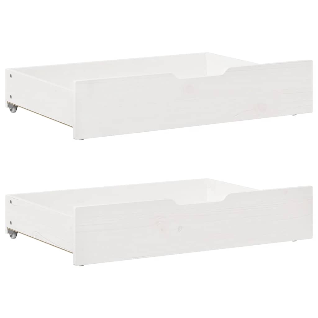 Fehér kihúzható heverő fiókokkal matrac nélkül 80 x 200 cm 6