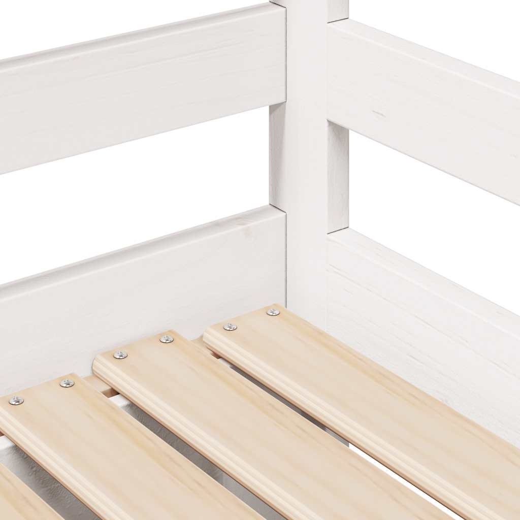 Fehér kihúzható heverő fiókokkal matrac nélkül 80 x 200 cm 10