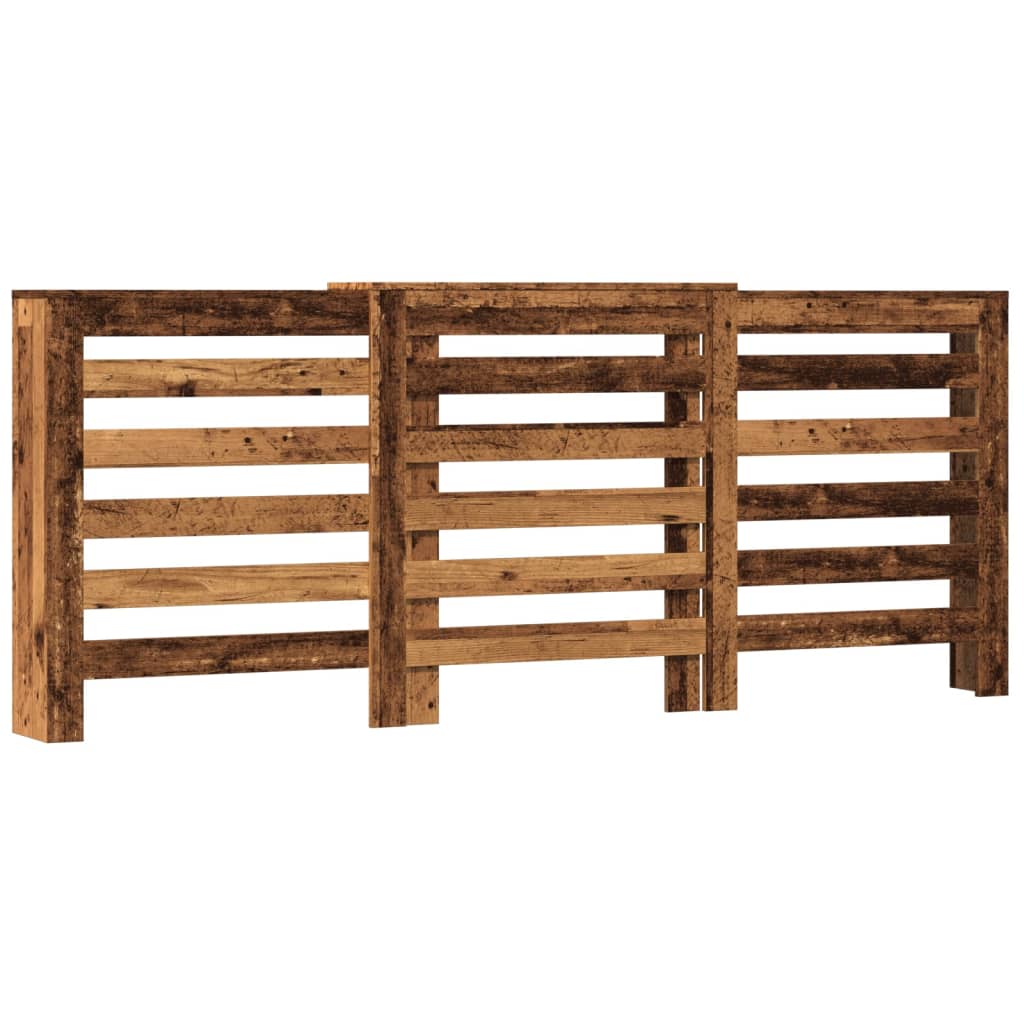 Antik fa színű szerelt fa radiátorburkolat 205 x 21, 5x 83,5 cm 2