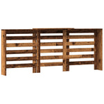 Antik fa színű szerelt fa radiátorburkolat 205 x 21, 5x 83,5 cm 5