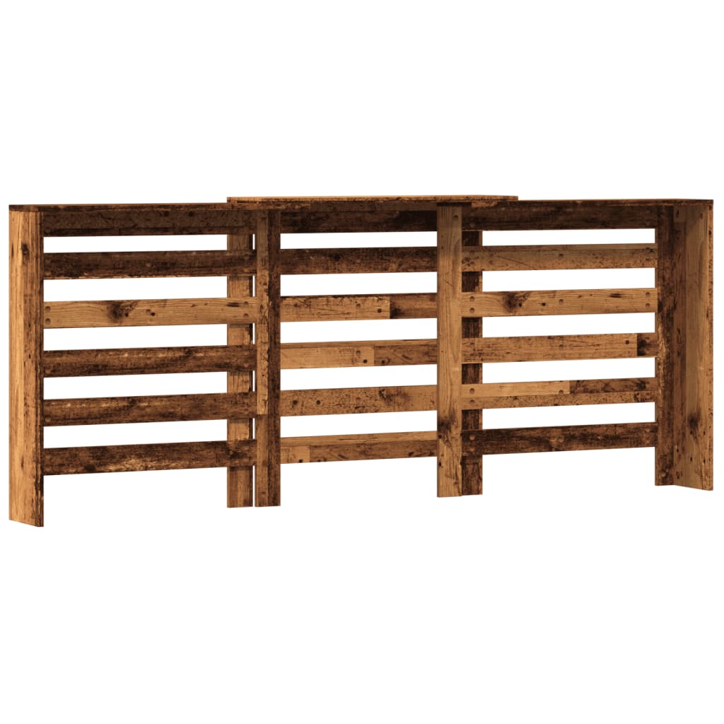 Antik fa színű szerelt fa radiátorburkolat 205 x 21, 5x 83,5 cm 5