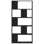 5 szintes fekete szerelt fa könyvespolc 80,5 x 23,5 x 162,5 cm 3