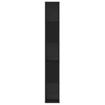 5 szintes fekete szerelt fa könyvespolc 80,5 x 23,5 x 162,5 cm 4