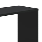 5 szintes fekete szerelt fa könyvespolc 80,5 x 23,5 x 162,5 cm 7