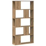 5 szintes kézműves tölgy fa könyvespolc 80,5 x 23,5 x 162,5 cm 2