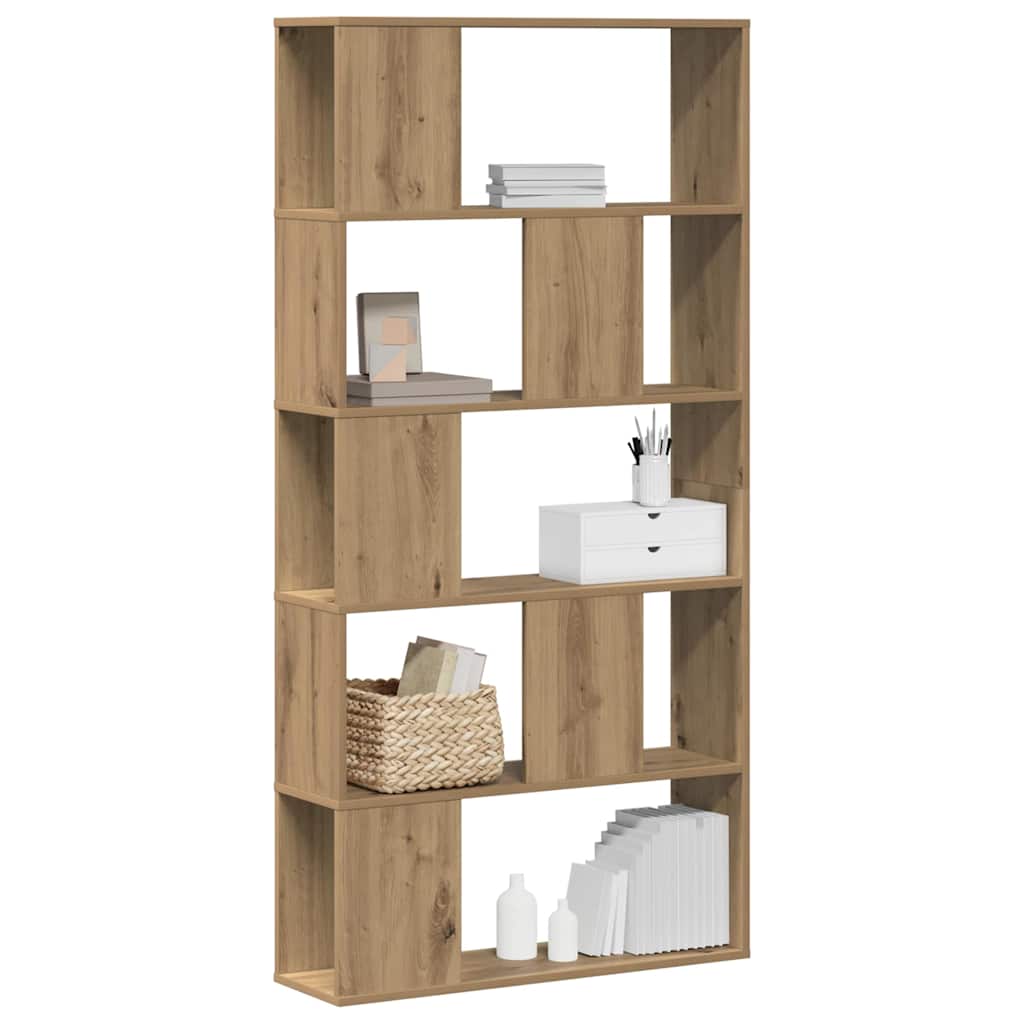 5 szintes kézműves tölgy fa könyvespolc 80,5 x 23,5 x 162,5 cm 3