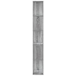 5 szintes szürke sonoma szerelt fa könyvespolc 45x23,5x162,5 cm 5