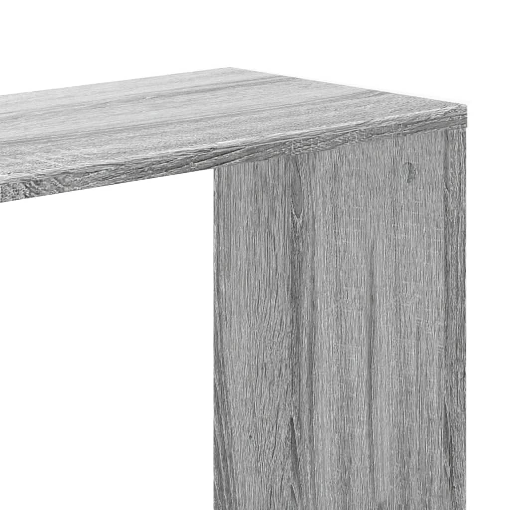 5 szintes szürke sonoma szerelt fa könyvespolc 45x23,5x162,5 cm 6