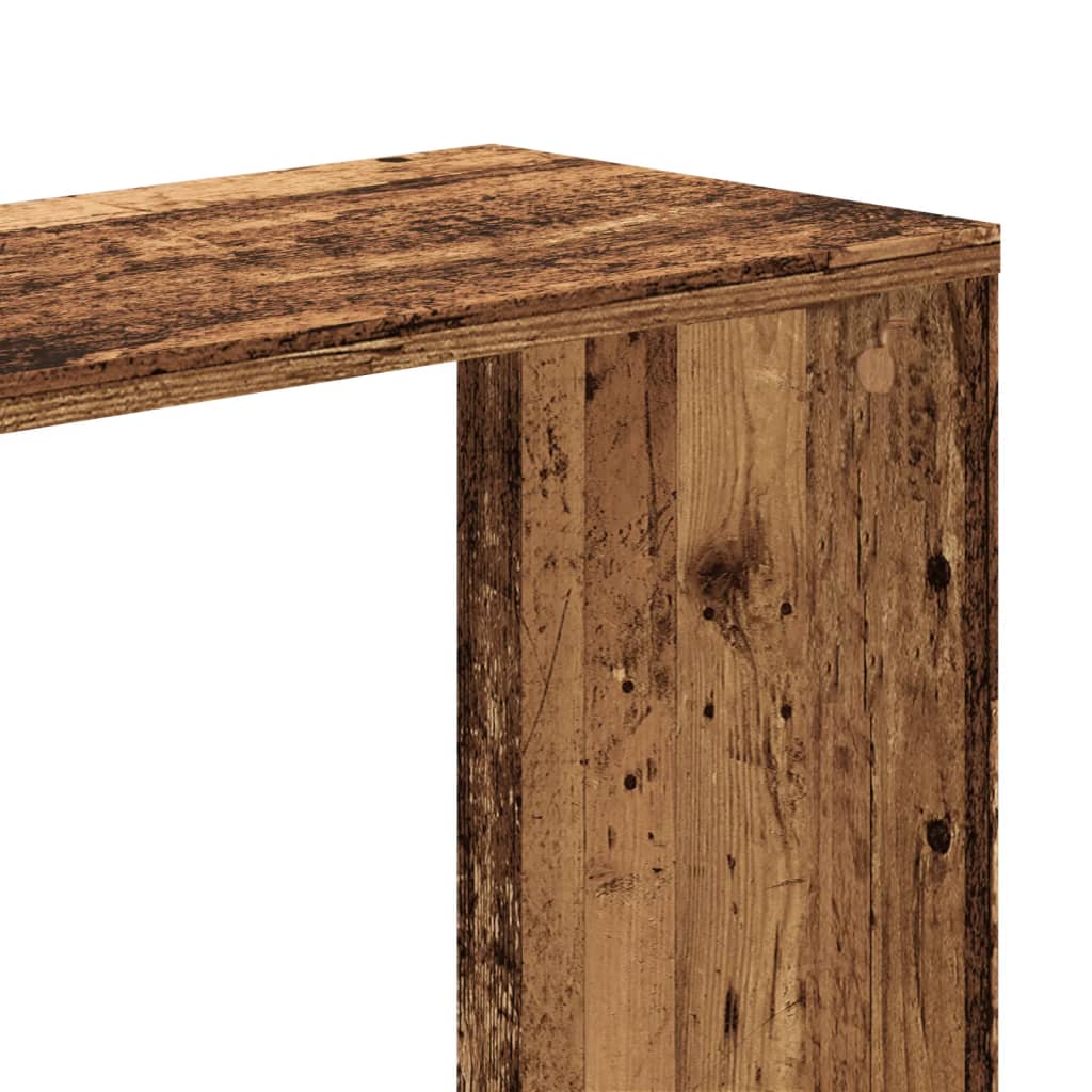 5 szintes antik fa színű fa könyvespolc 45 x 23,5 x 162,5 cm 7