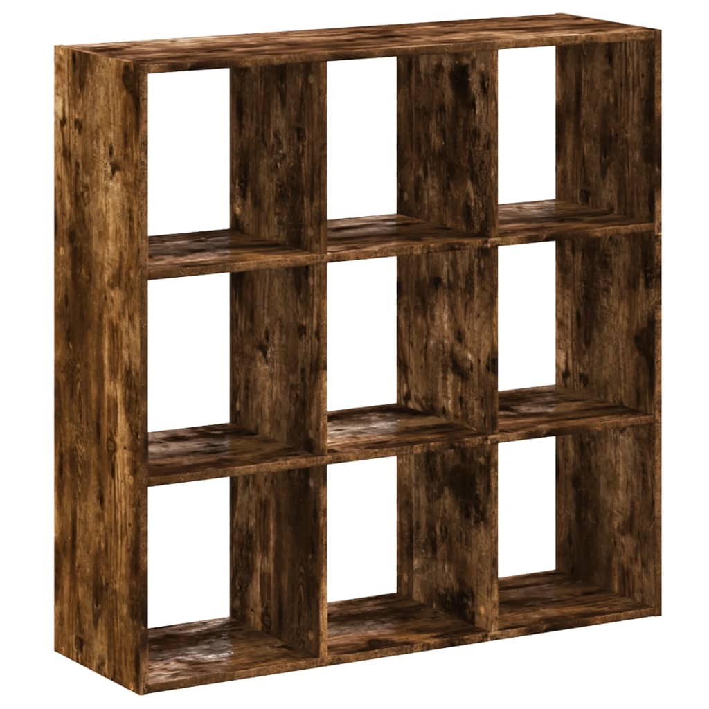 Füstös tölgy színű szerelt fa könyvespolc 102 x 32 x 102 cm 2