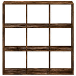 Füstös tölgy színű szerelt fa könyvespolc 102 x 32 x 102 cm 4