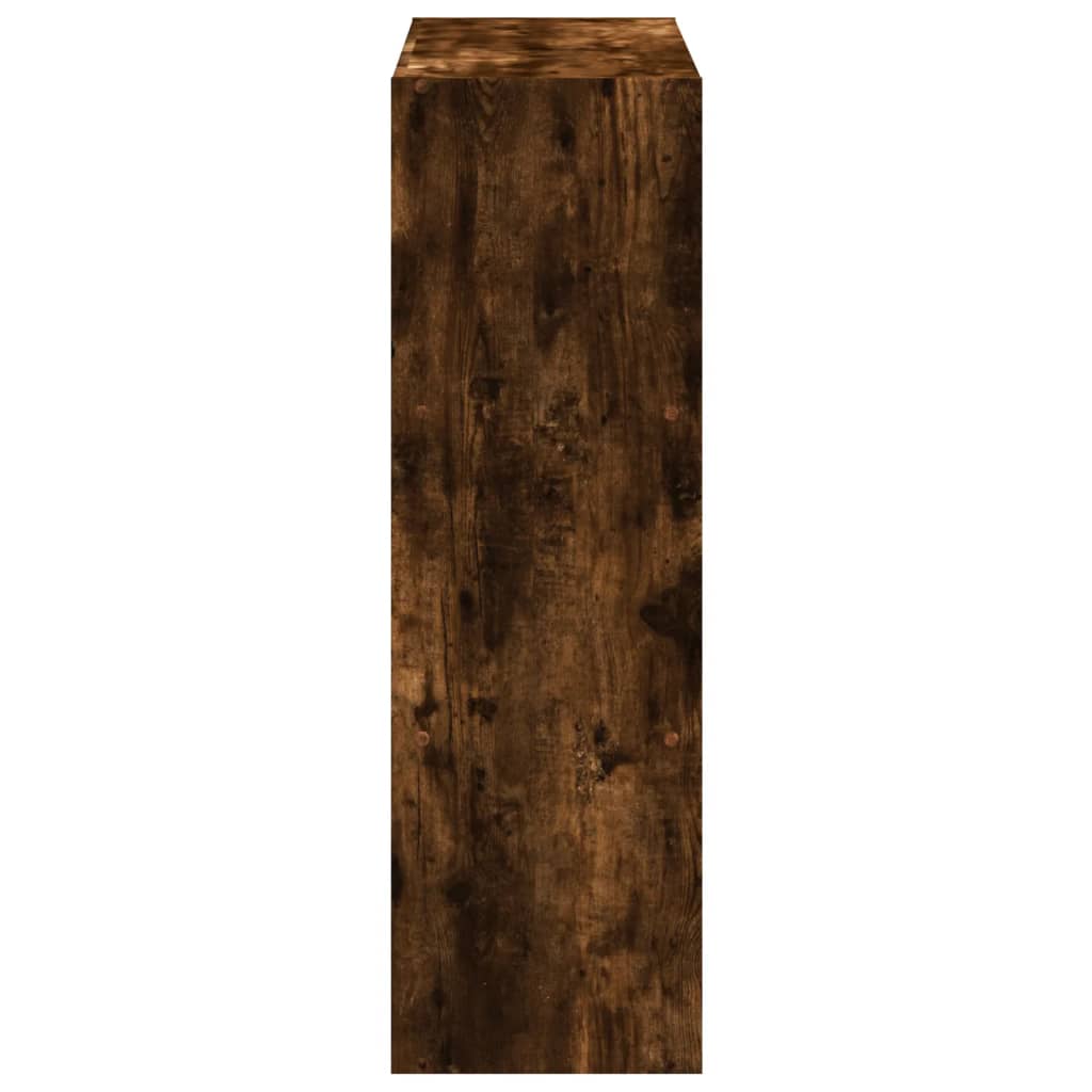 Füstös tölgy színű szerelt fa könyvespolc 102 x 32 x 102 cm 6