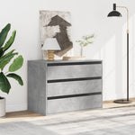 Betonszürke szerelt fa fiókos sarokszekrény 80 x 41 x 58 cm 3