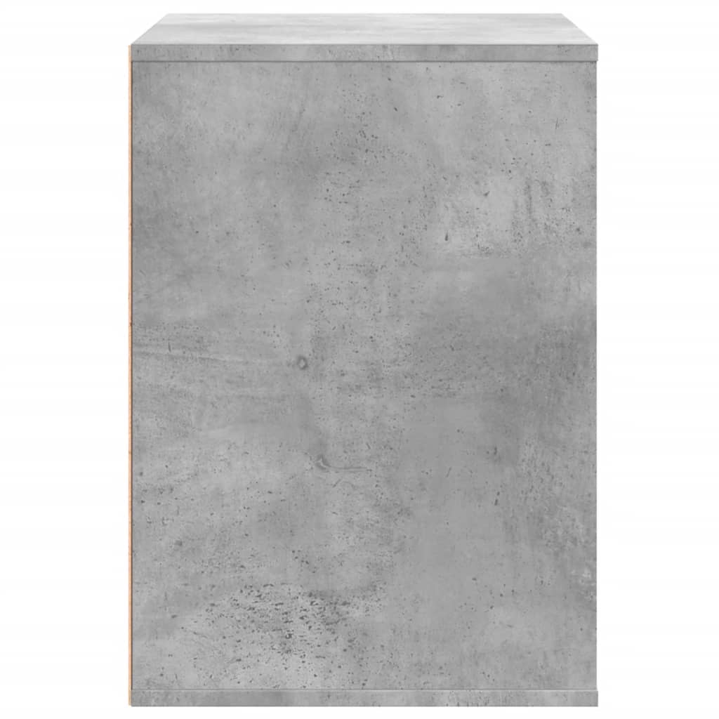 Betonszürke szerelt fa fiókos sarokszekrény 80 x 41 x 58 cm 7