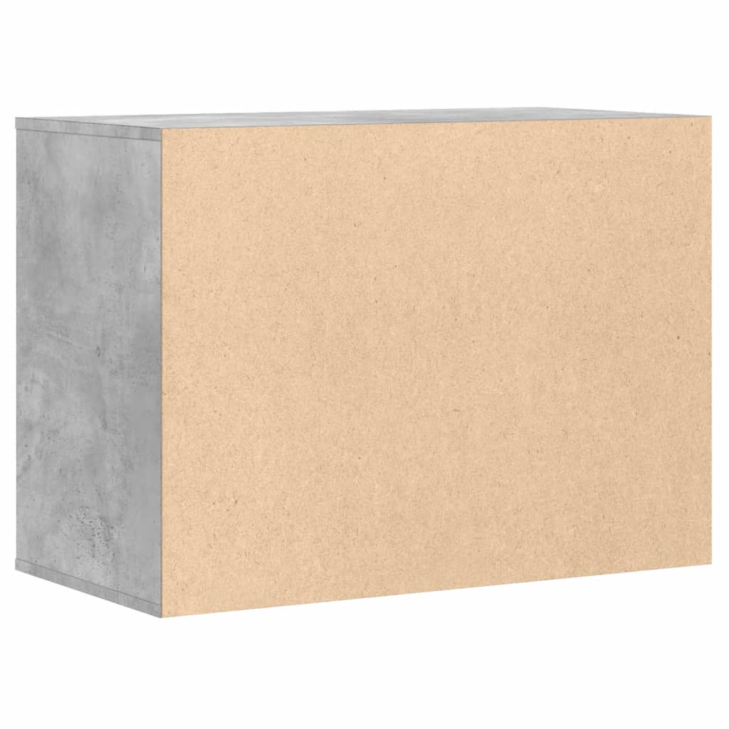 Betonszürke szerelt fa fiókos sarokszekrény 80 x 41 x 58 cm 6