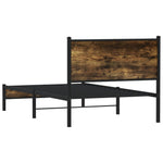Füstös tölgy színű fém ágykeret matrac nélkül 107 x 203 cm 7